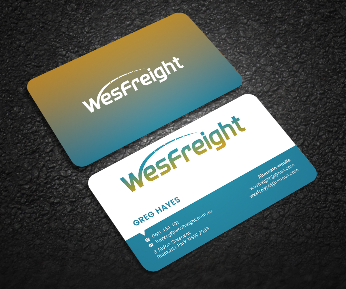Business Card Design by Graphic Flame for Wesfreight | Design #14586096