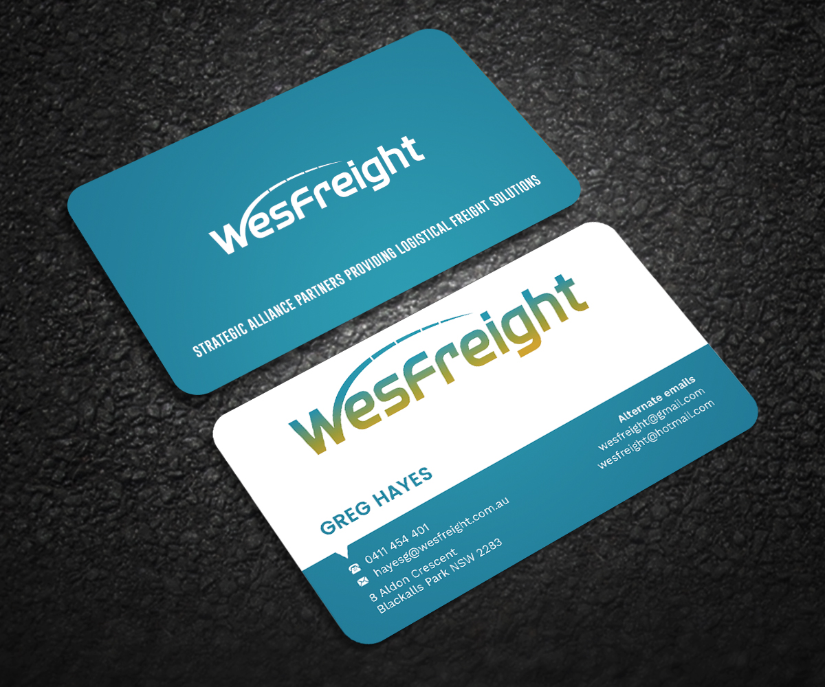 Business Card Design by Graphic Flame for Wesfreight | Design #14586099
