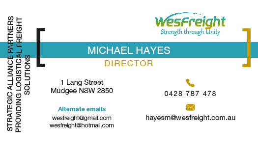 Business Card Design by broodoz22 for Wesfreight | Design #14622151