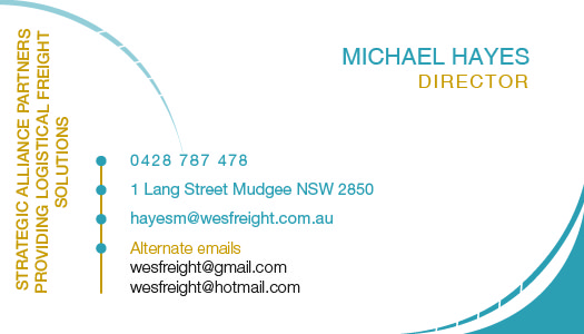 Design de Carte de Visite par broodoz22 pour Wesfreight | Design #14622280