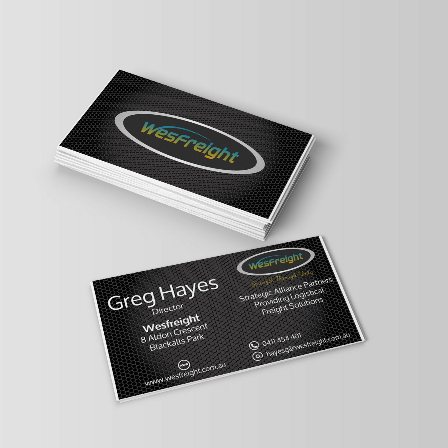 Business Card Design by creativelystunning for Wesfreight | Design #14610388