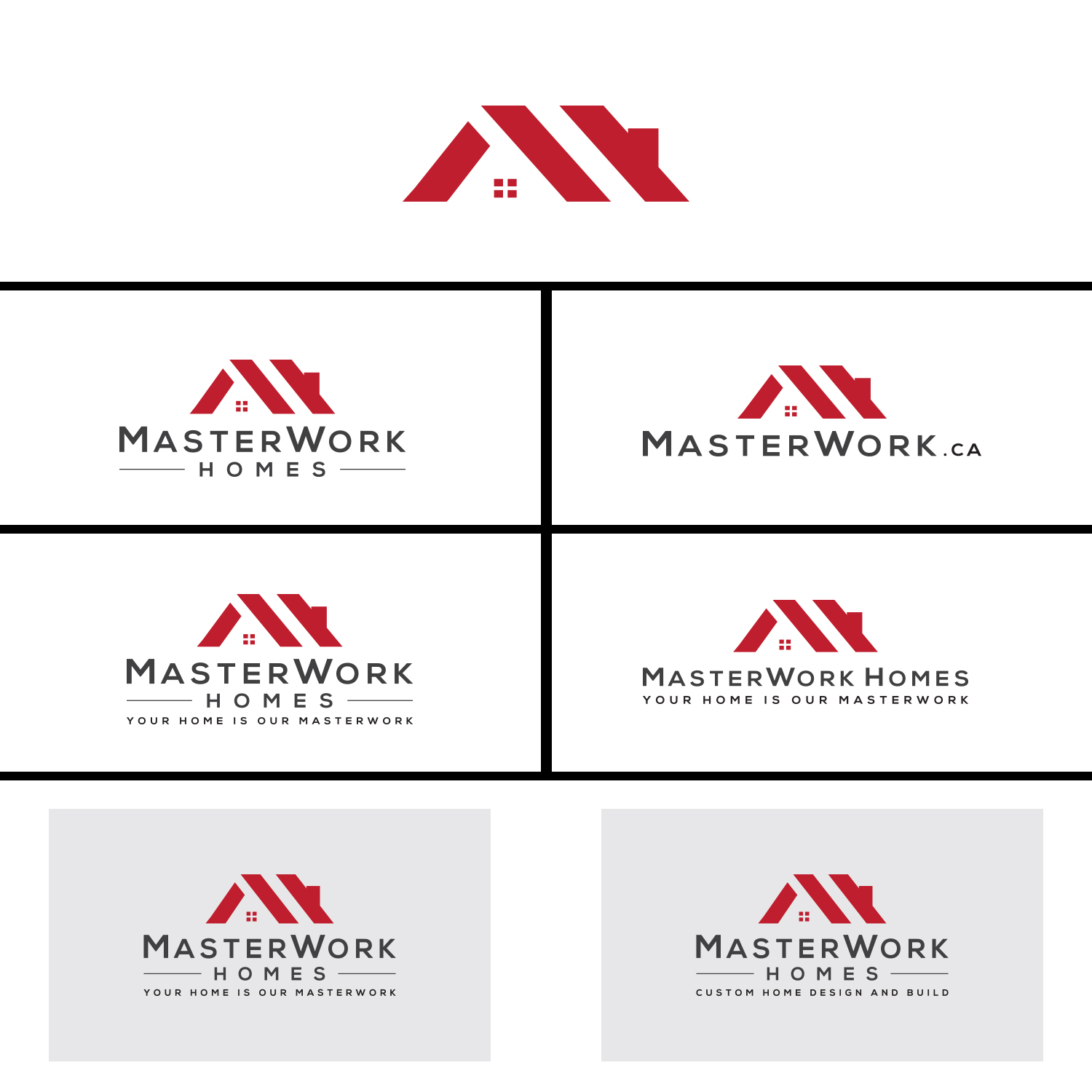 Logo Design by Salina R for MasterWork Homes Ltd. | Design: #14622950