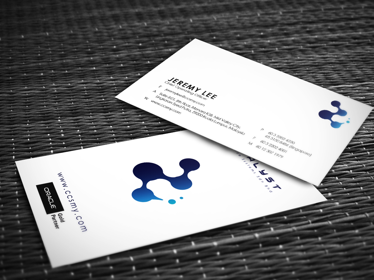Business Card Design by lionx for Catalyst Commerce Systems Pte Ltd | Design #14614204