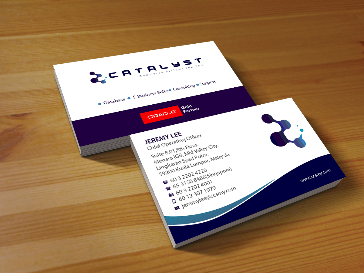 Business Card Design by Creations Box 2015 for Catalyst Commerce Systems Pte Ltd | Design #14604026