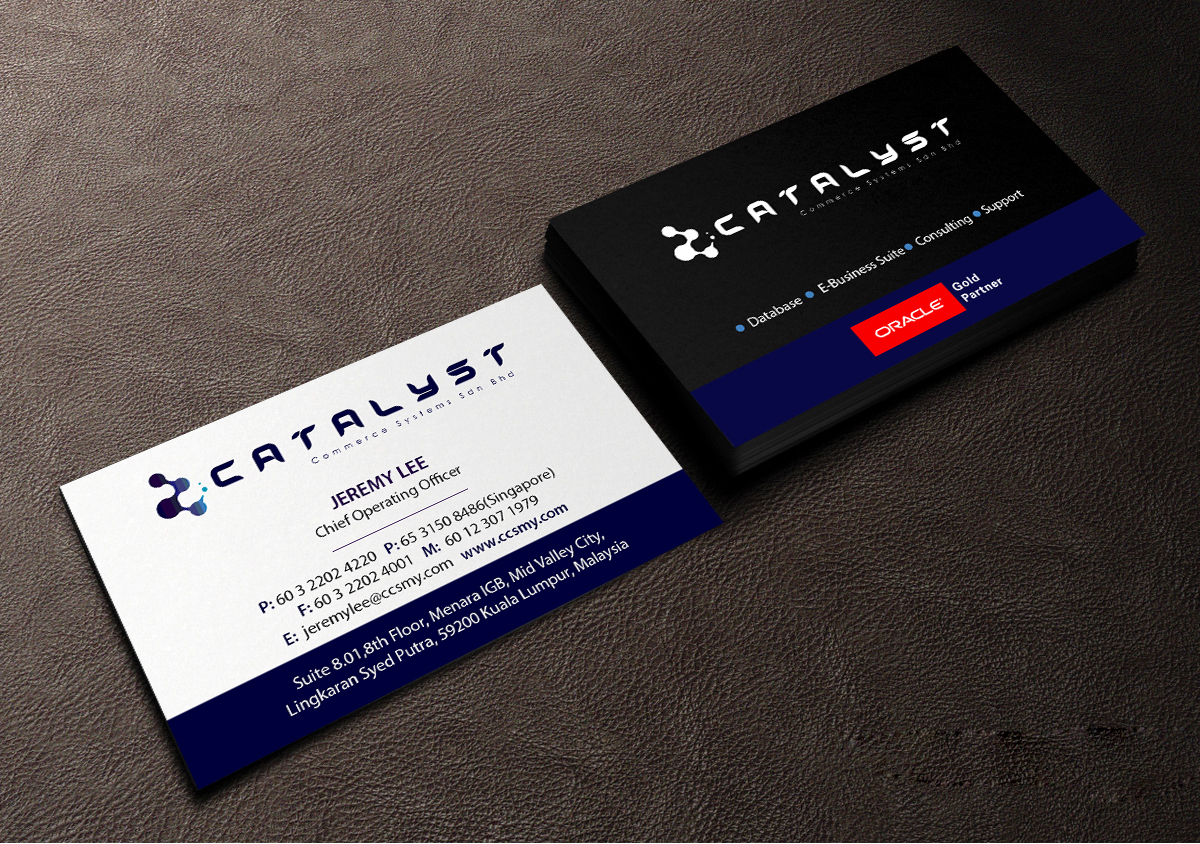 Business Card Design by Creations Box 2015 for Catalyst Commerce Systems Pte Ltd | Design #14607081
