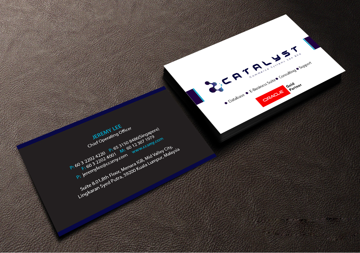 Business Card Design by Creations Box 2015 for Catalyst Commerce Systems Pte Ltd | Design #14607082