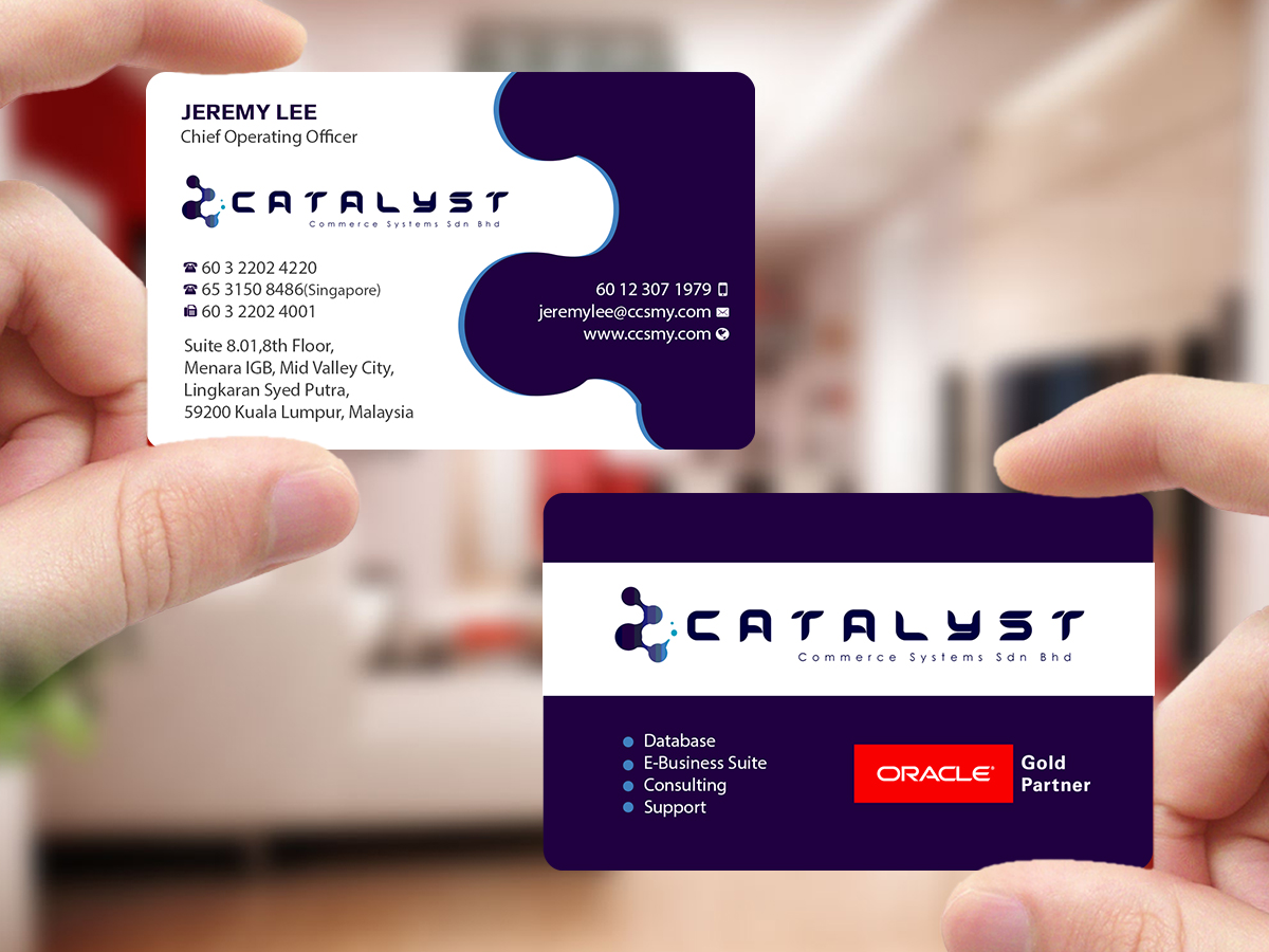 Business Card Design by Creations Box 2015 for Catalyst Commerce Systems Pte Ltd | Design #14614954