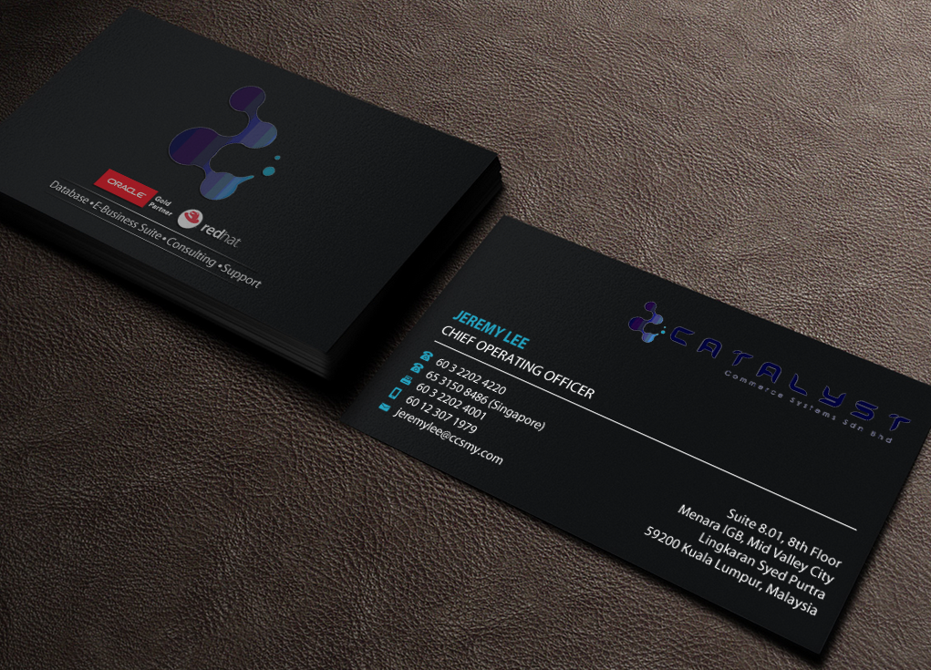 Business Card Design by Brand aid for Catalyst Commerce Systems Pte Ltd | Design #14602626