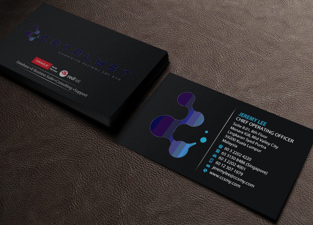 Visitenkarten-Design von Brand aid für Catalyst Commerce Systems Pte Ltd | Design #14602627