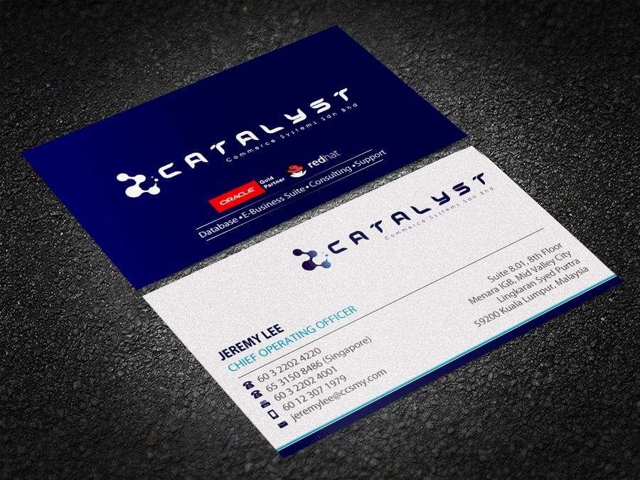 Business Card Design by Brand aid for Catalyst Commerce Systems Pte Ltd | Design #14602653