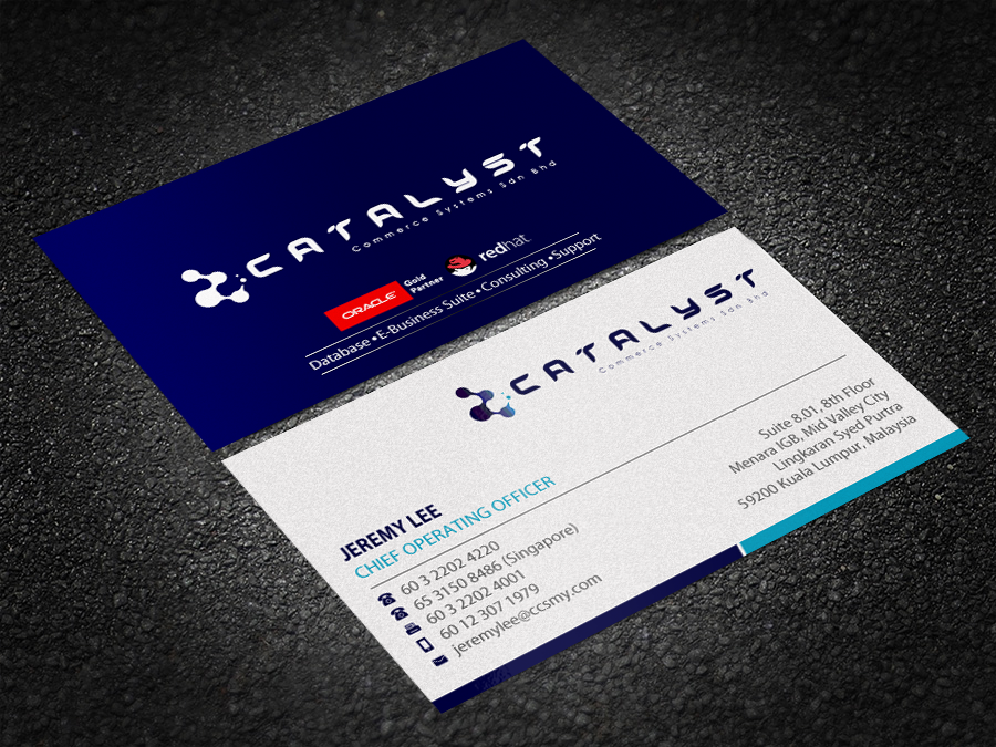 Business Card Design by Brand aid for Catalyst Commerce Systems Pte Ltd | Design #14602654