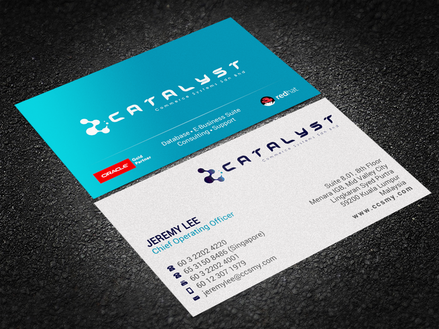 Diseño de Tarjeta de Presentación por Brand aid para Catalyst Commerce Systems Pte Ltd | Diseño #14739991