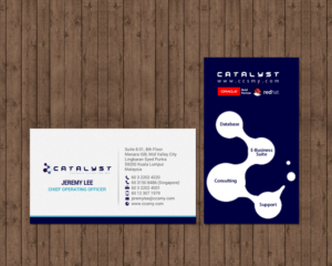Diseño de Tarjeta de Presentación por chandrayaan.creative para Catalyst Commerce Systems Pte Ltd | Diseño #14603576
