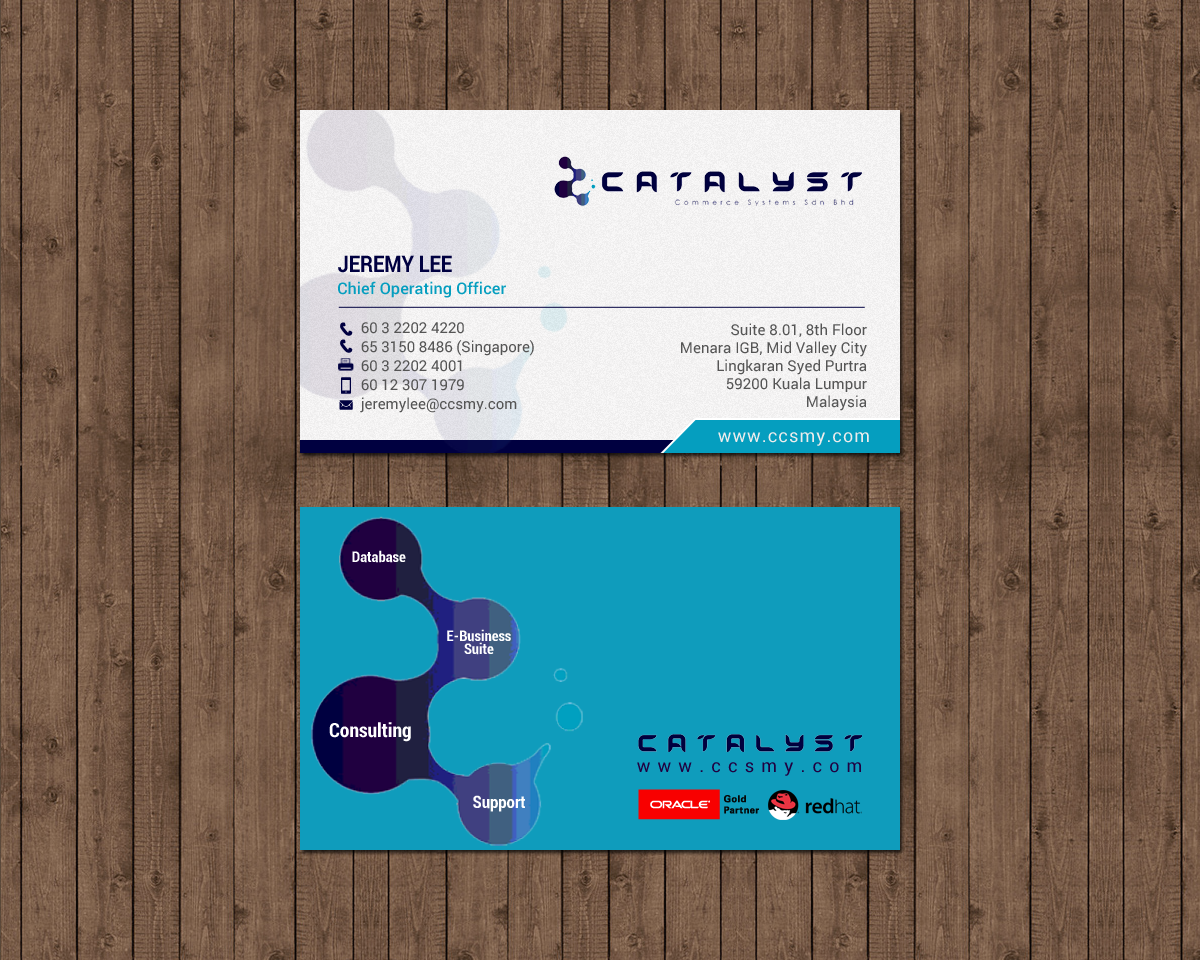 Visitenkarten-Design von chandrayaan.creative für Catalyst Commerce Systems Pte Ltd | Design #14603601