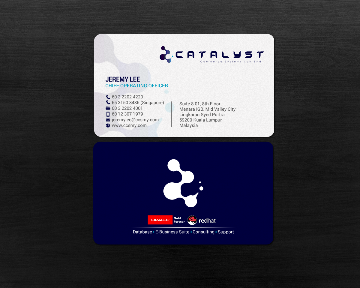Business Card Design by chandrayaan.creative for Catalyst Commerce Systems Pte Ltd | Design #14611892
