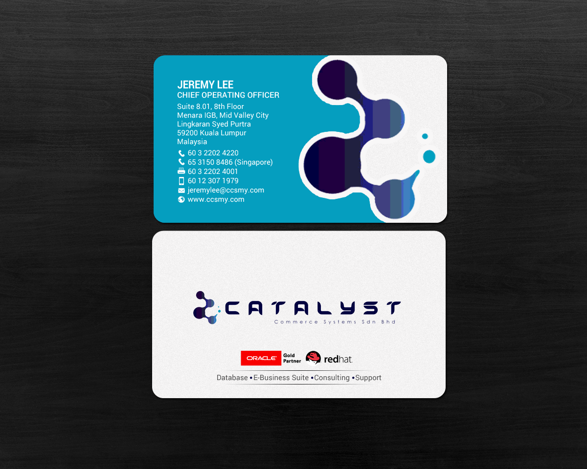 Visitenkarten-Design von chandrayaan.creative für Catalyst Commerce Systems Pte Ltd | Design #14658935