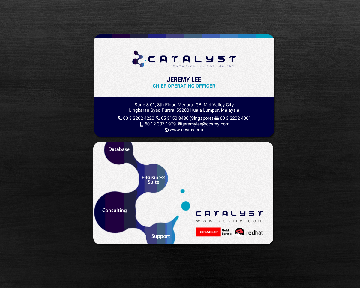 Visitenkarten-Design von chandrayaan.creative für Catalyst Commerce Systems Pte Ltd | Design #14658937
