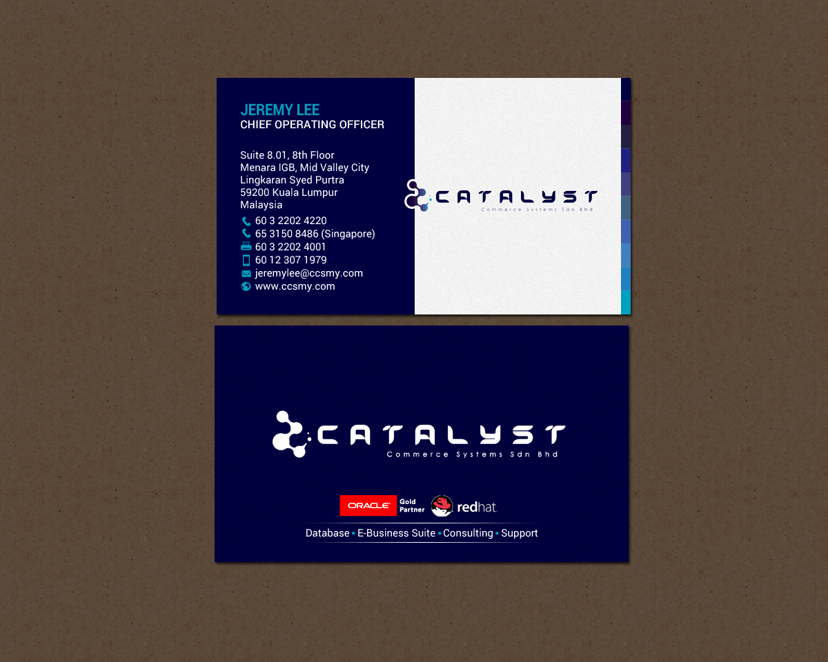 Visitenkarten-Design von chandrayaan.creative für Catalyst Commerce Systems Pte Ltd | Design #14658938