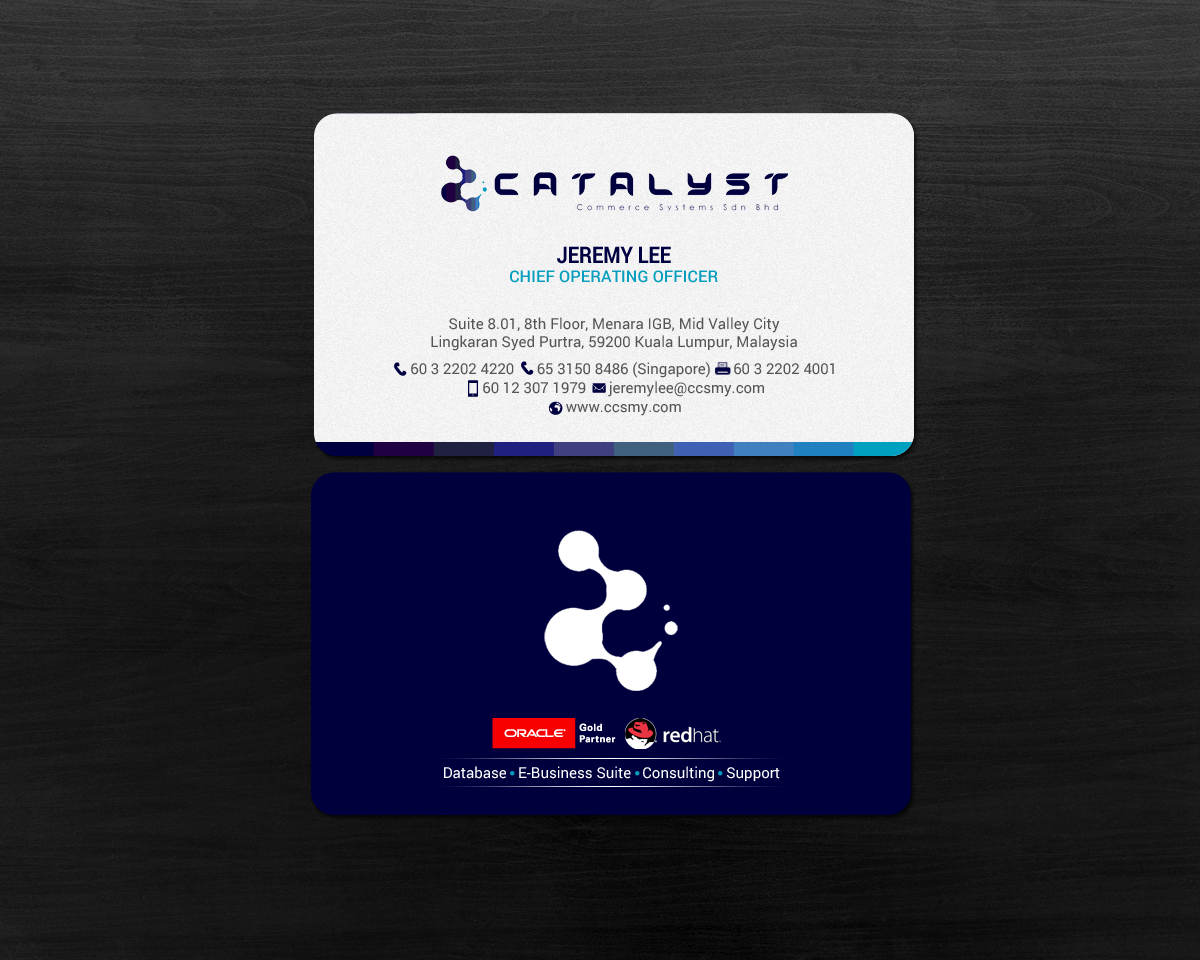 Visitenkarten-Design von chandrayaan.creative für Catalyst Commerce Systems Pte Ltd | Design #14658939