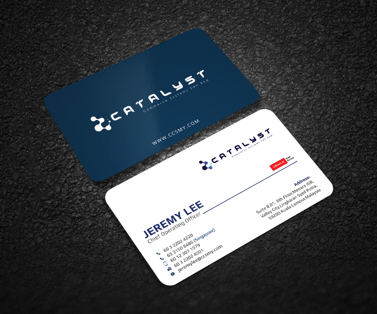 Business Card Design by Graphic Flame for Catalyst Commerce Systems Pte Ltd | Design #14600952