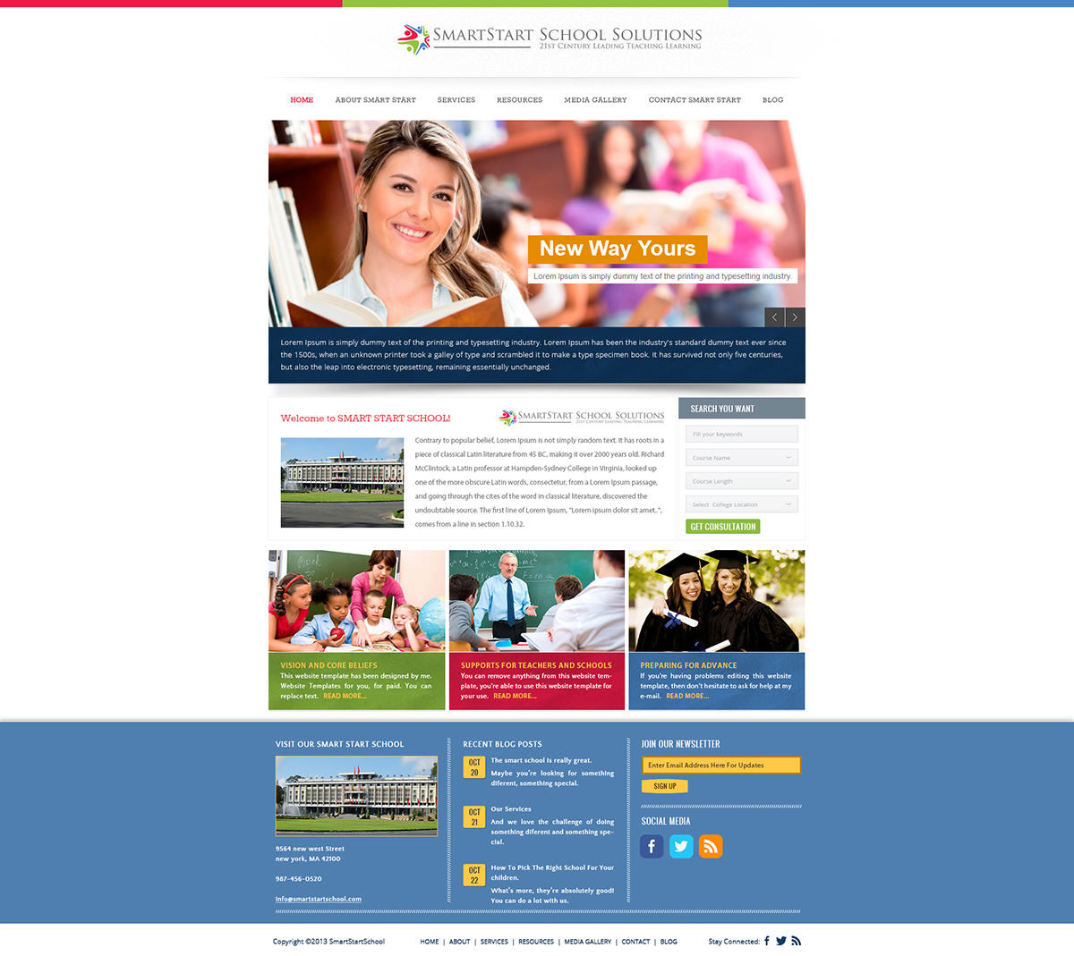 Design Wordpress par Lucky Striker pour SmartStart School Solutions | Design #2539610
