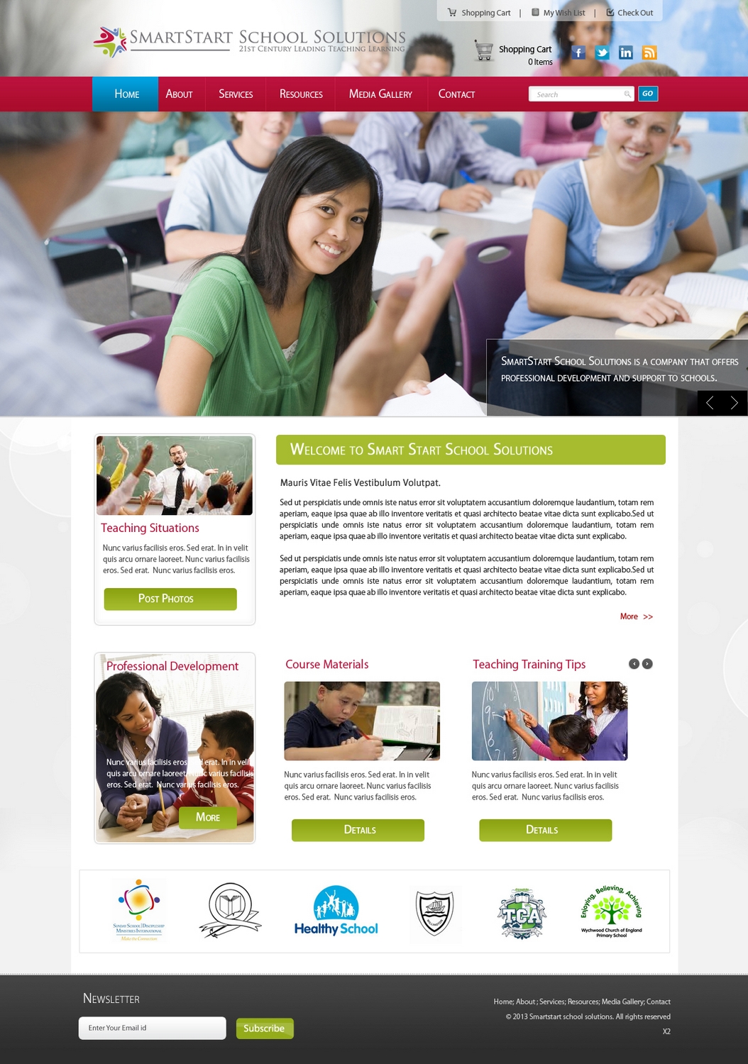 Wordpress Design by pb for SmartStart School Solutions | Design #2547424