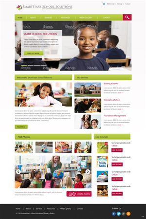 Wordpress Design by pb for SmartStart School Solutions | Design: #2553071
