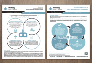 Diseño de Flyer por - SWING - para Dunsby Associates Insurance Bokers Ltd | Diseño: #14659696