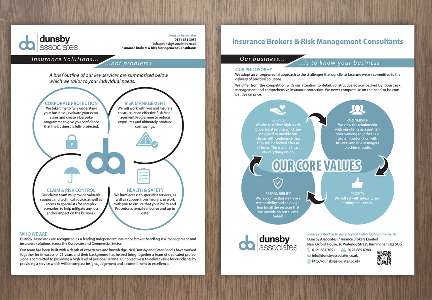 Design de Flyer par - SWING - pour Dunsby Associates Insurance Bokers Ltd | Design #14716113