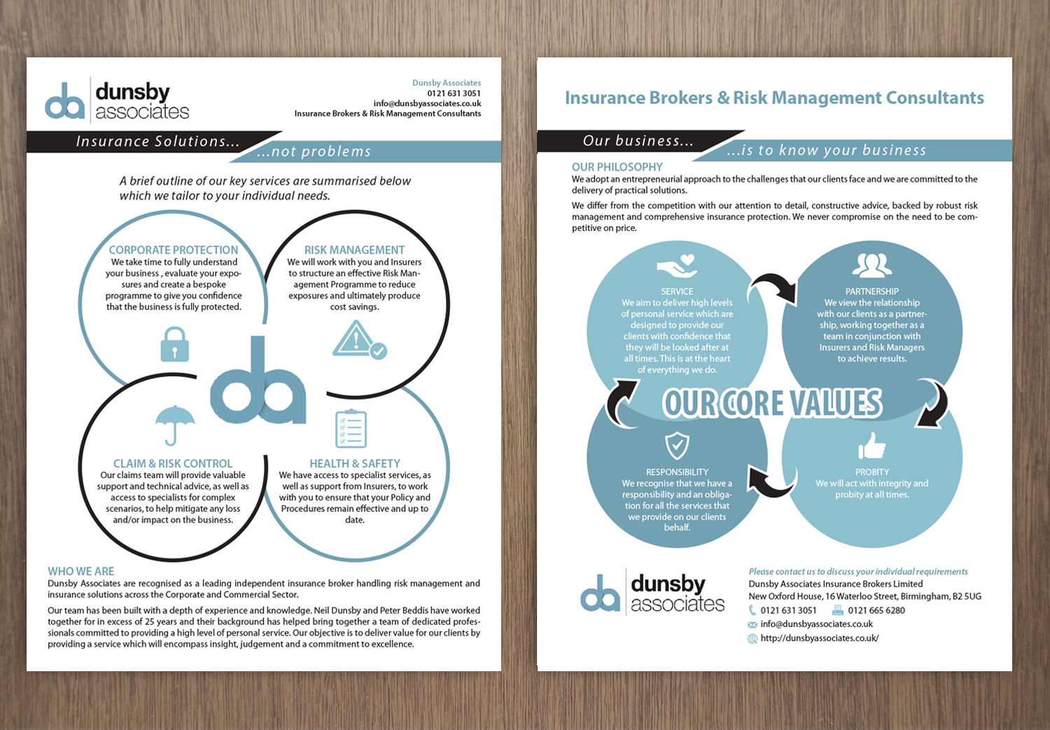 Flyer Design by - SWING - for Dunsby Associates Insurance Bokers Ltd | Design #14731559