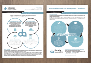 Diseño de Flyer por - SWING - para Dunsby Associates Insurance Bokers Ltd | Diseño: #14731559