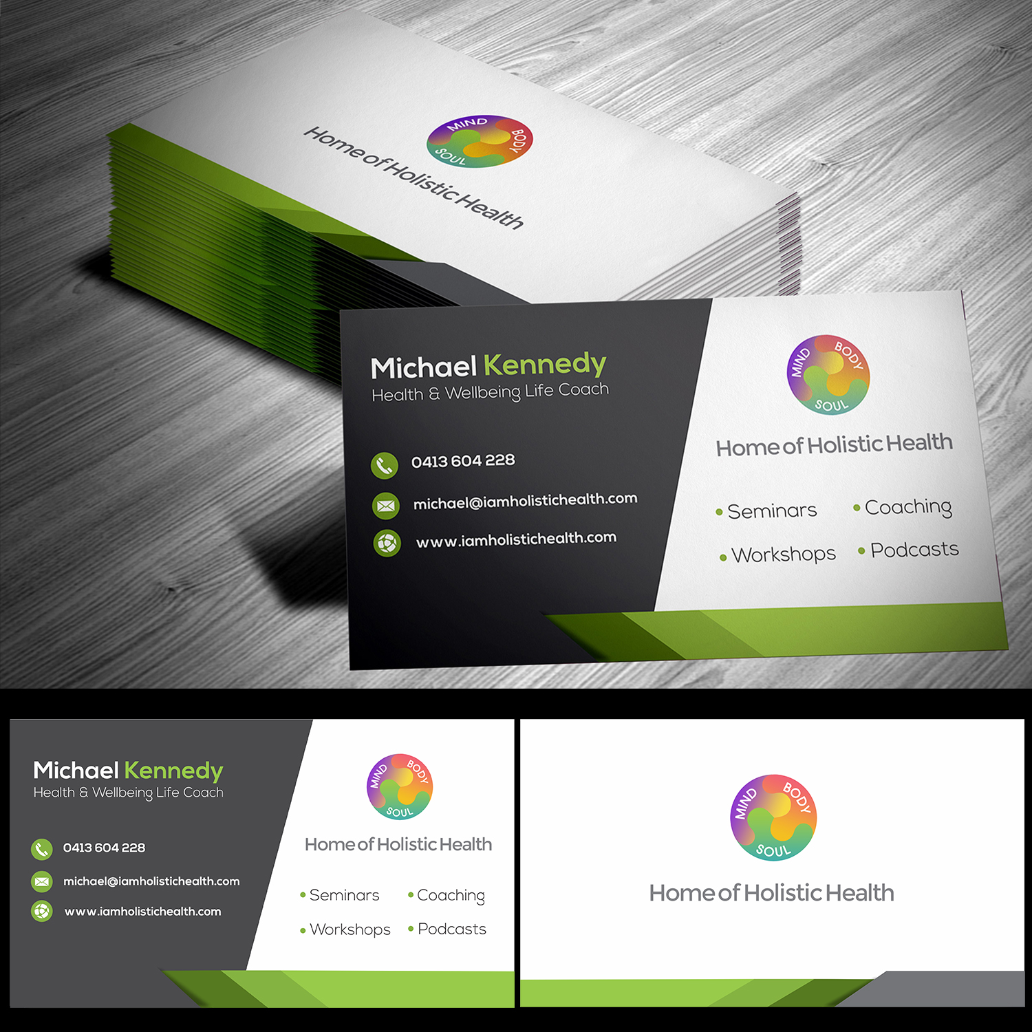 Business Card Design by Bhairav for Home of Holistic Health | Design #14910641