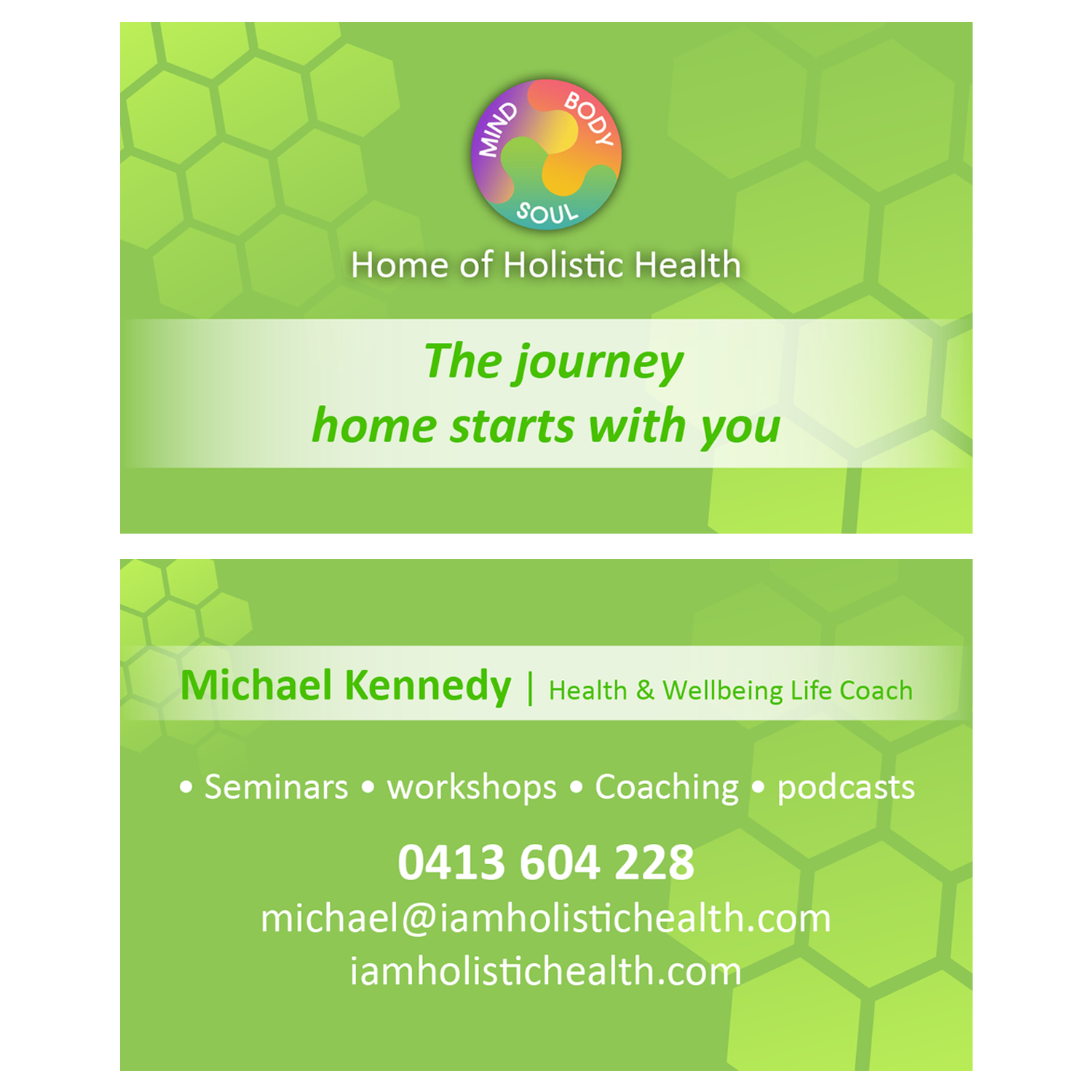 Design de Carte de Visite par kiran.chavhan pour Home of Holistic Health | Design #14926864