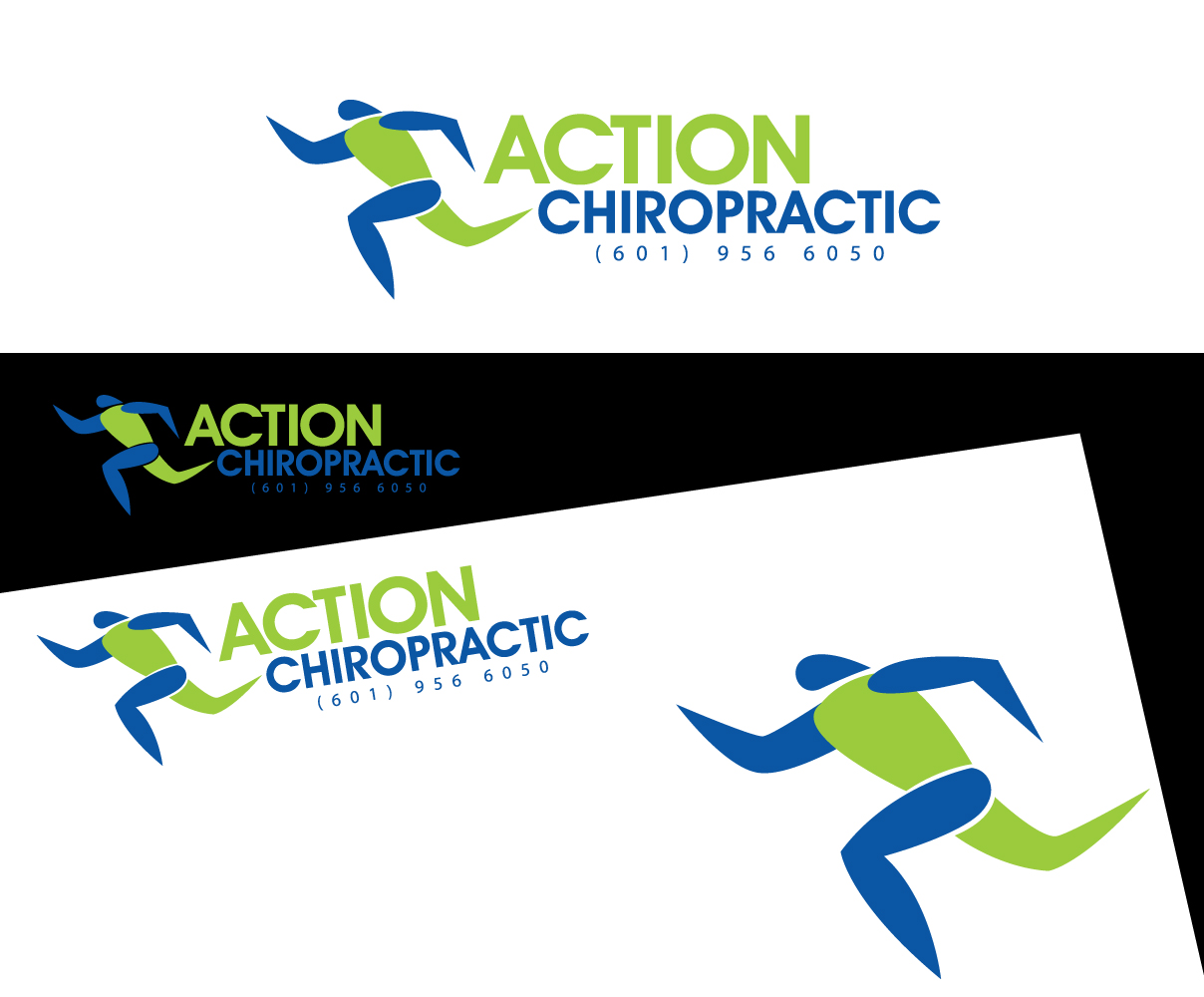Diseño de Logo por blue eye para action chiropractic inc | Diseño #14612532