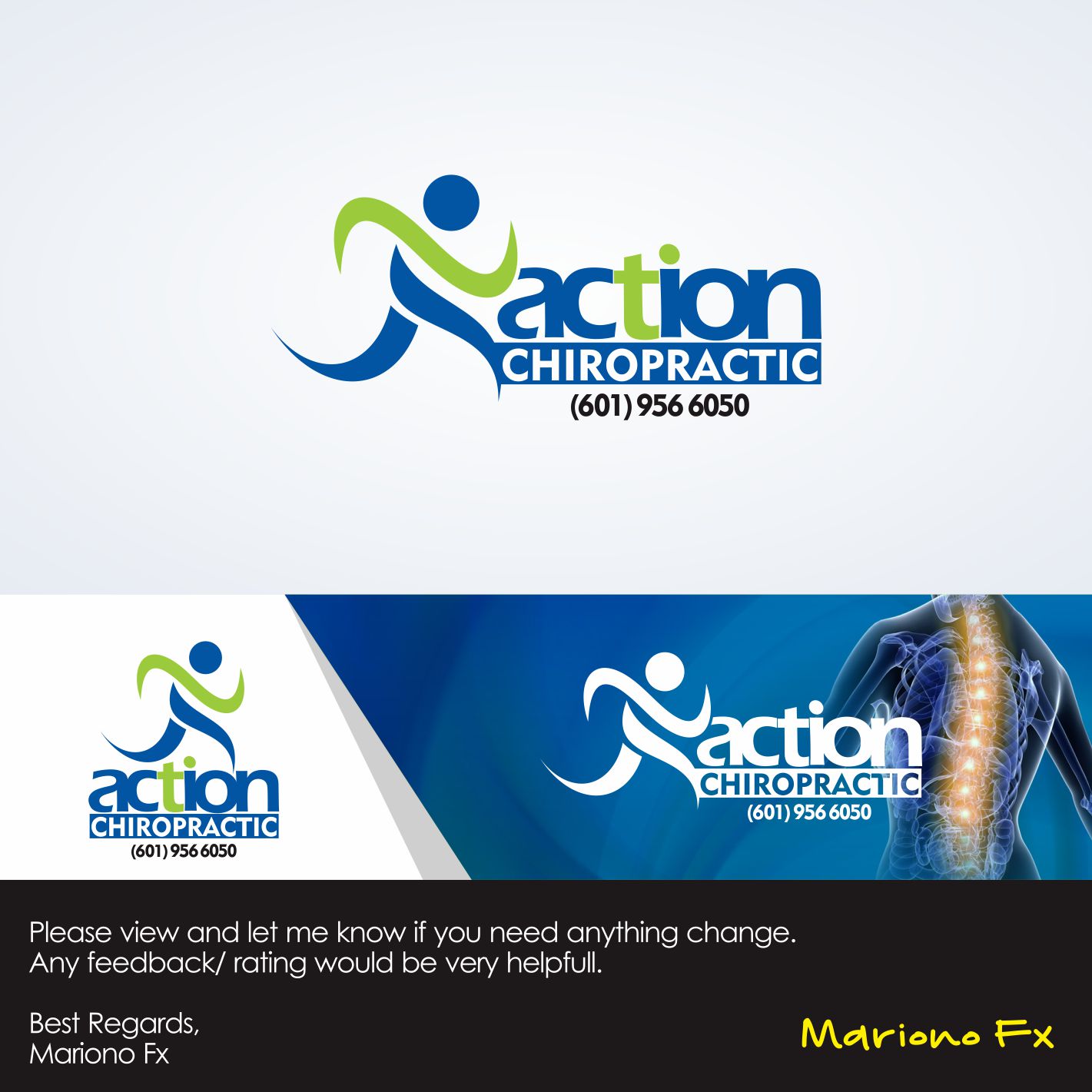 Logo Design by Mariono Fx for action chiropractic inc | Design #14606236