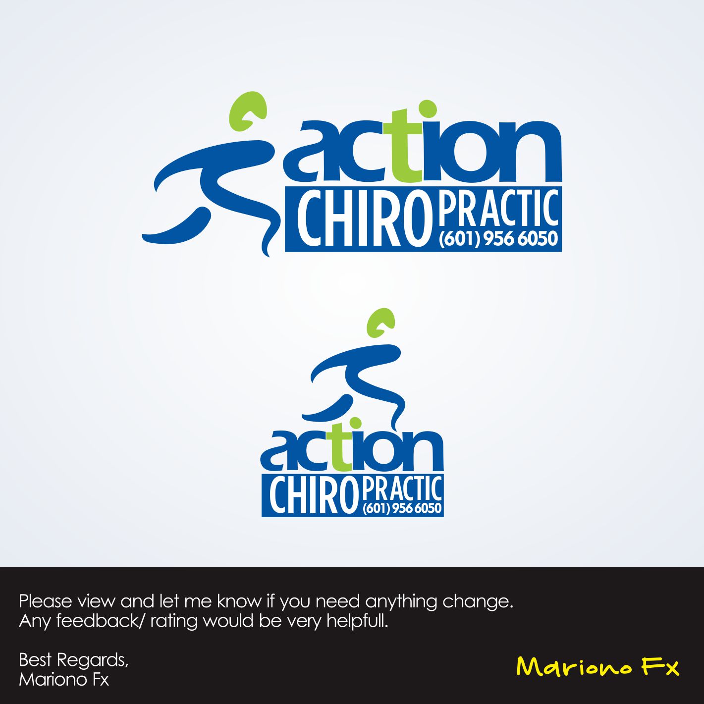 Logo-Design von Mariono Fx für action chiropractic inc | Design #14620672