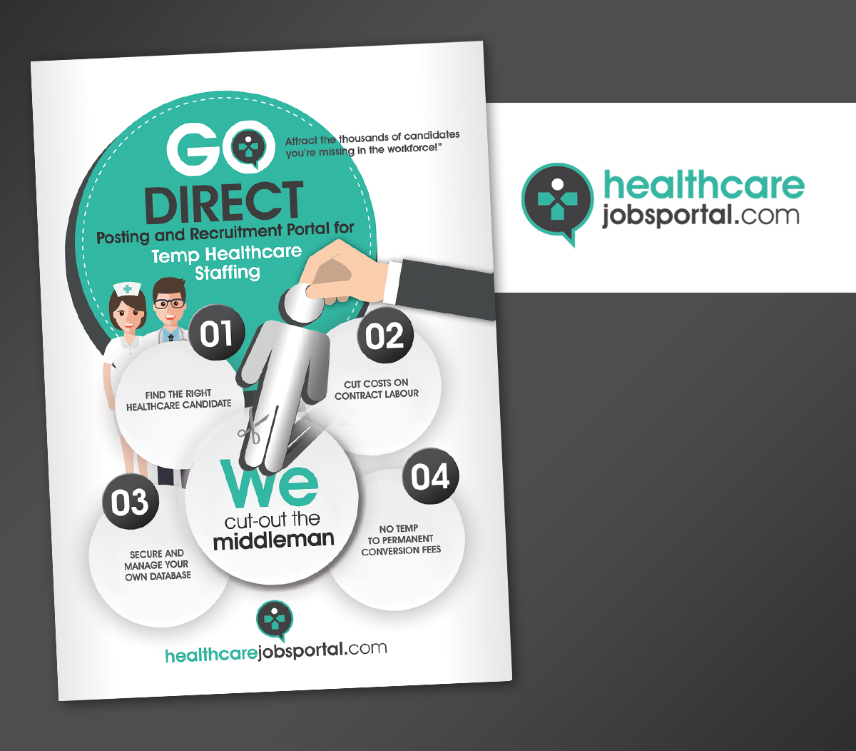Logo-Design von ELOISE LIND für healthcarejobportal.com | Design #15034384