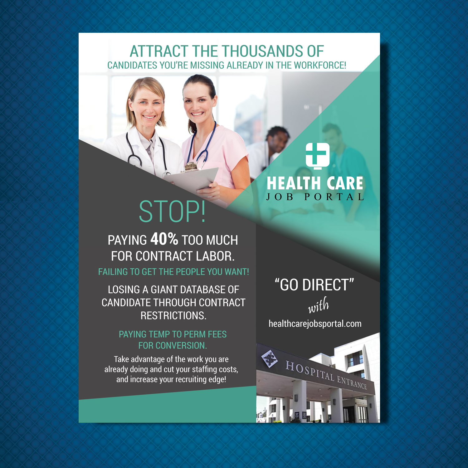 Logo Design by uk for healthcarejobportal.com | Design #14603642
