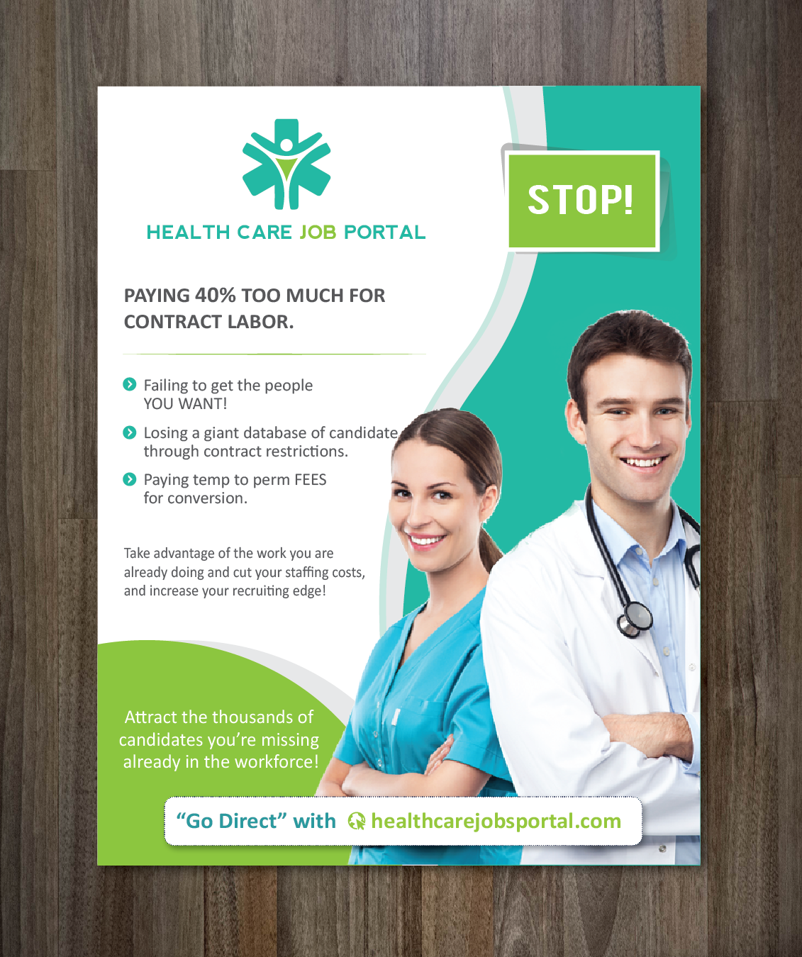 Logo Design by alex989 for healthcarejobportal.com | Design #14601474