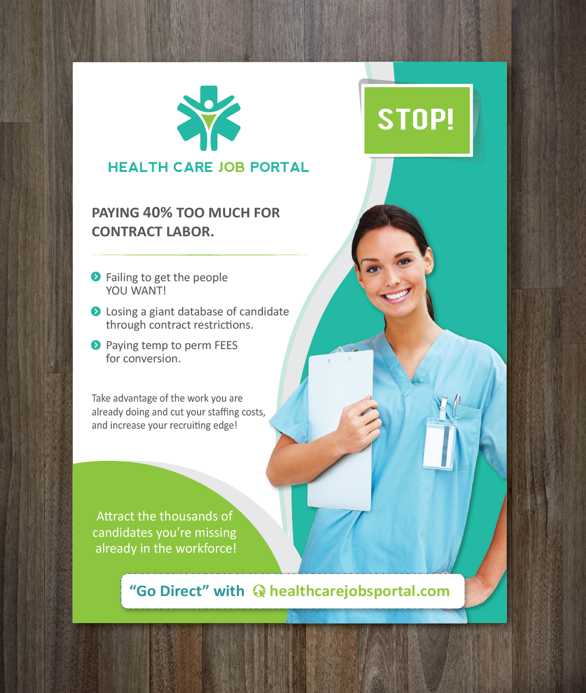Logo Design by alex989 for healthcarejobportal.com | Design #14601476