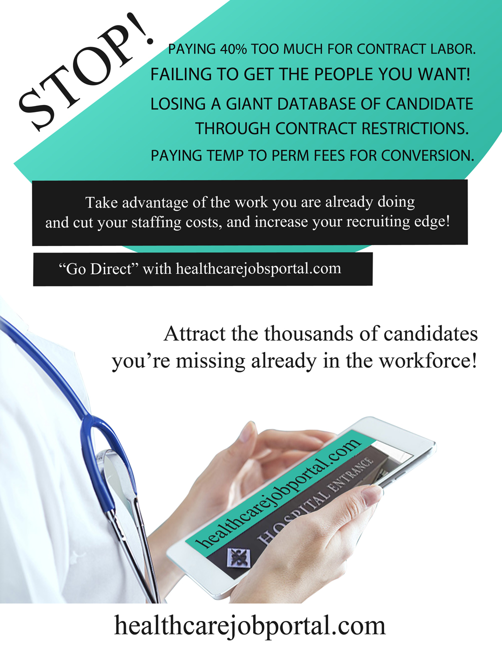 Logo Design by Gfx.26™ for healthcarejobportal.com | Design #14608243
