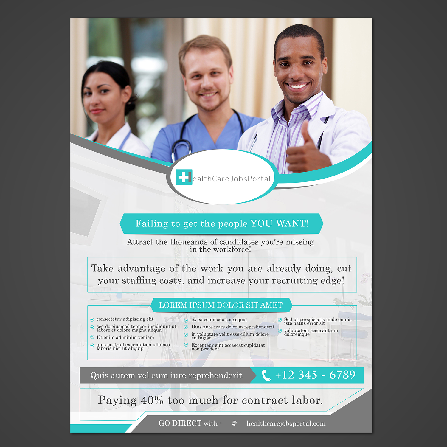 Logo Design by aspiremedia for healthcarejobportal.com | Design #14934205