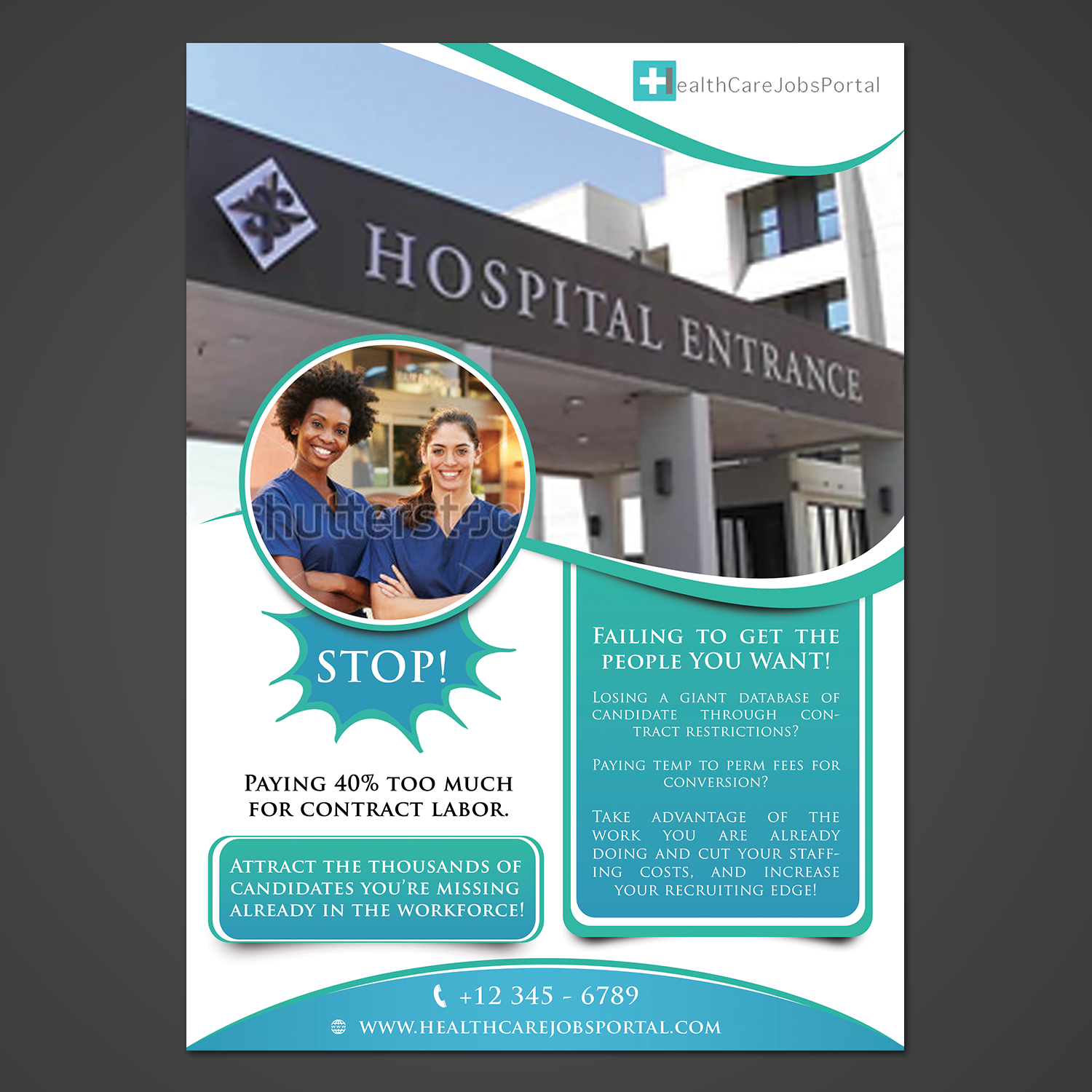 Logo Design by aspiremedia for healthcarejobportal.com | Design #14934206