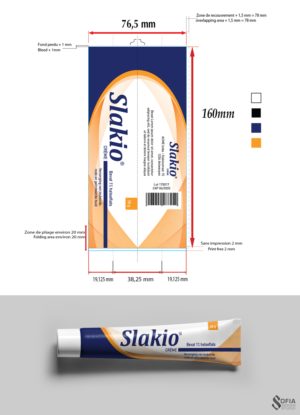 Artwork for pharmaceutical cream against eczema | Packaging Design by SofiaDesignStudio
