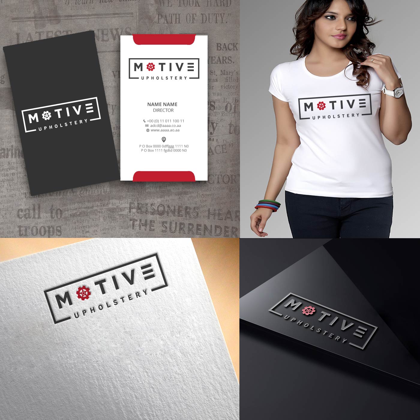 Logo Design by zebronicgraphic for Motive Upholstery  | Design #14826453