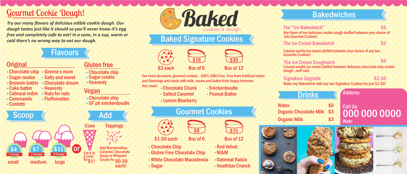 Menu Design by Parul for Baked | Design #14624477