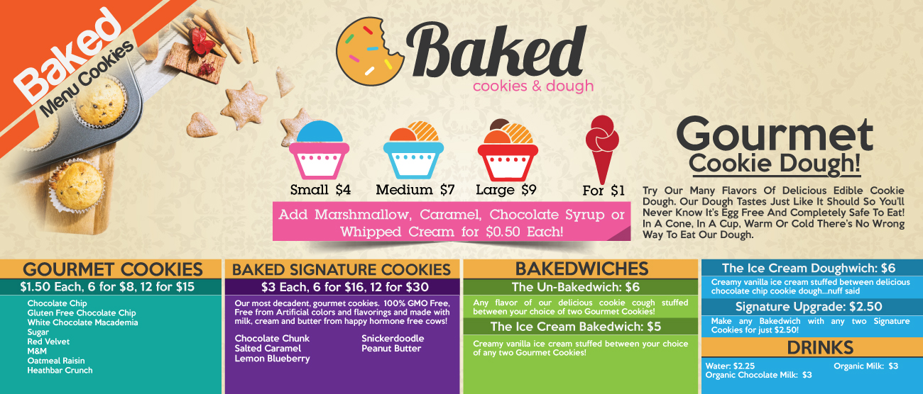 Menu Design by Impressive Sol for Baked | Design #14644167