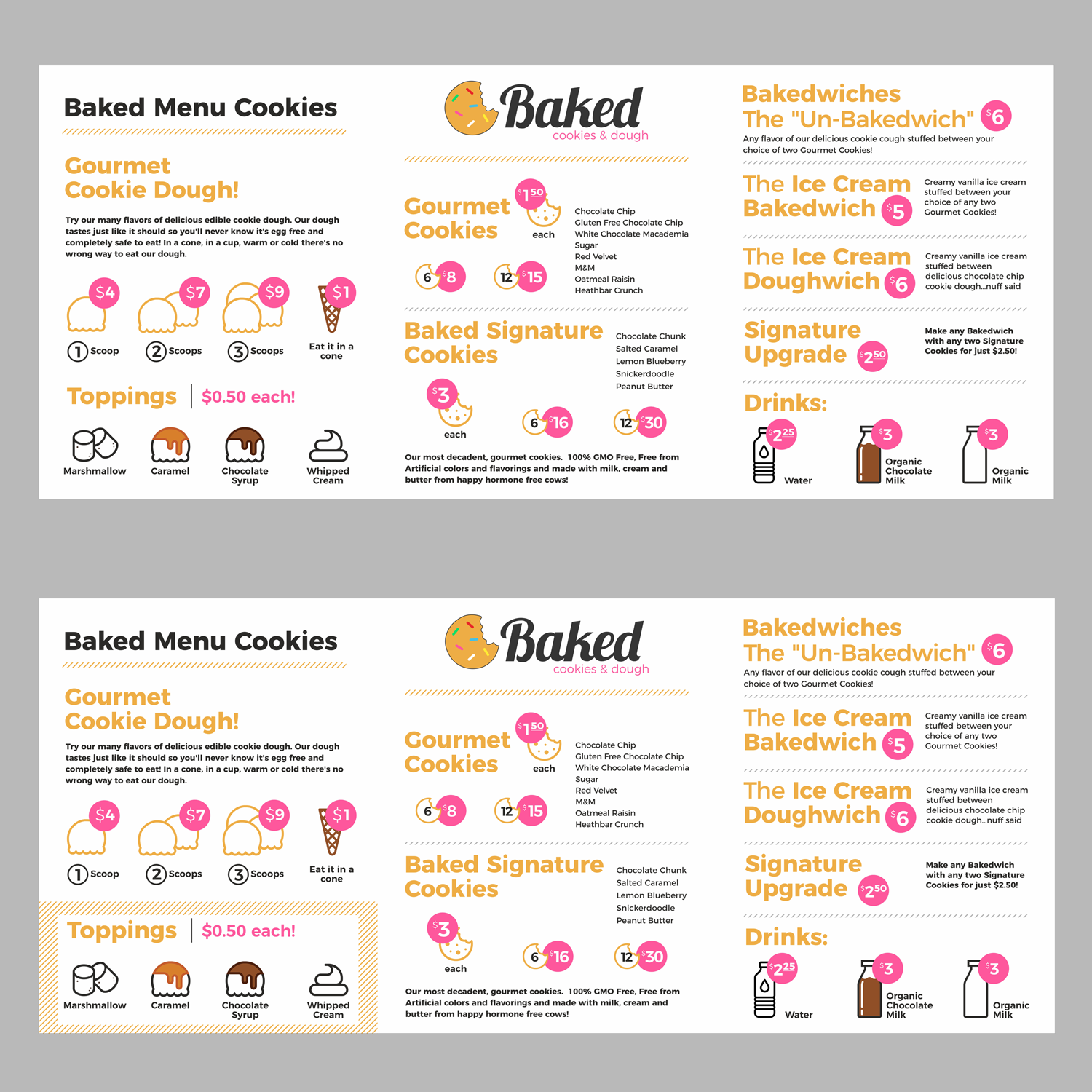 Menu Design by Imaginativ for Baked | Design #14639111