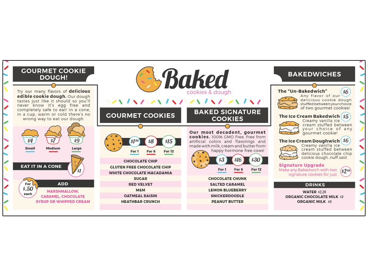 Menu Design by Chimo for Baked | Design #14725048