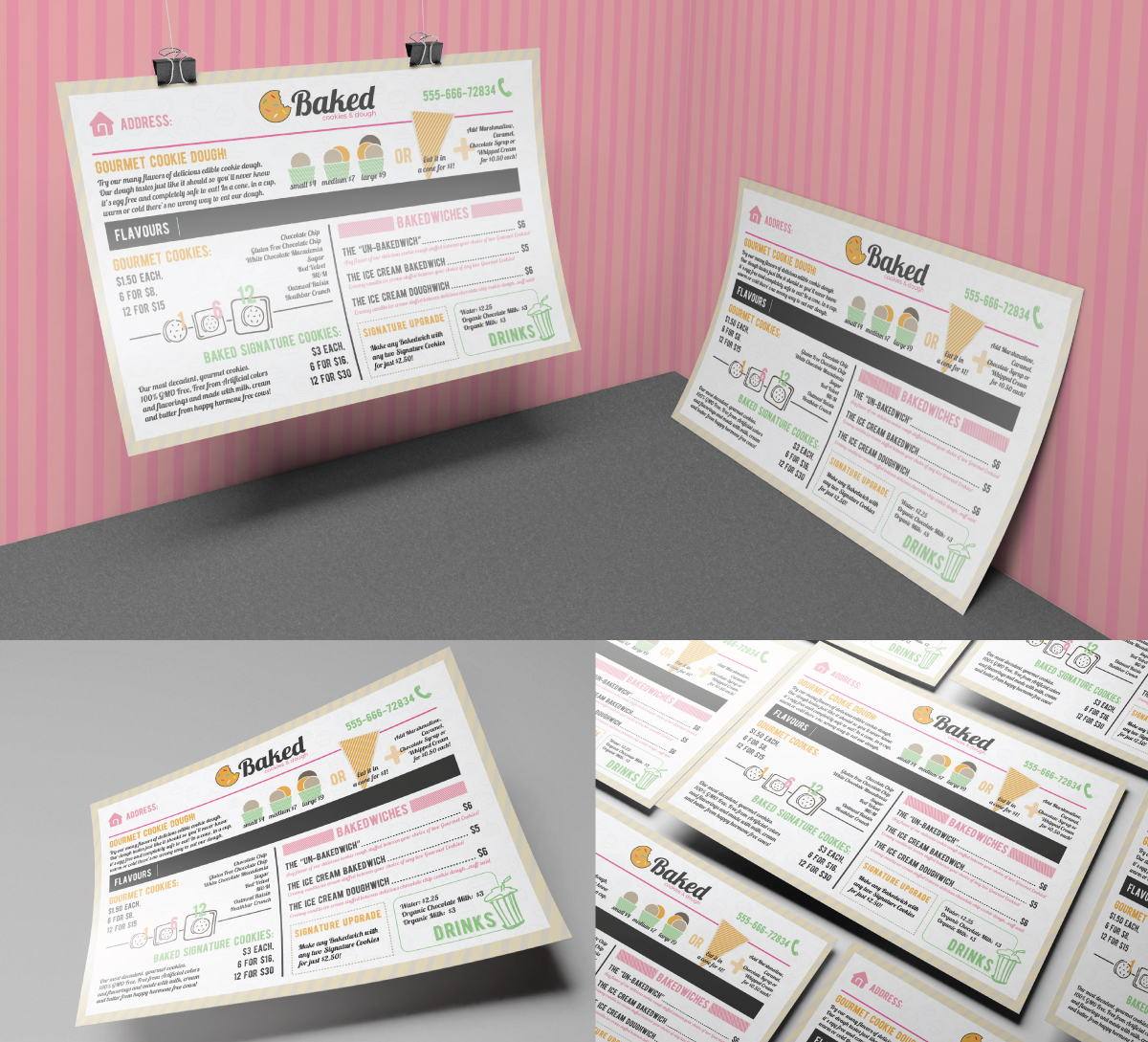 Menu Design by coo.lt for Baked | Design #14609787